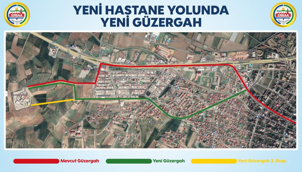 Yeni Hastane Yolu Güzergahında Çalışmalar Sürüyor.