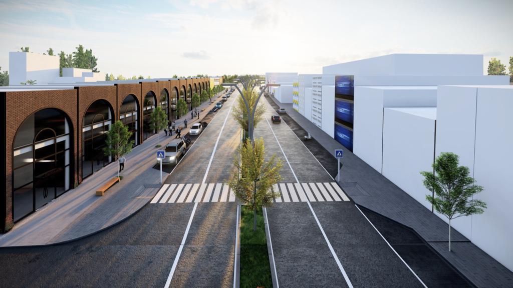 Yeni Hastane Yolu Güzergâhında Projelendirilen 26 Dükkânın Yapım Çalışmaları Sürüyor.