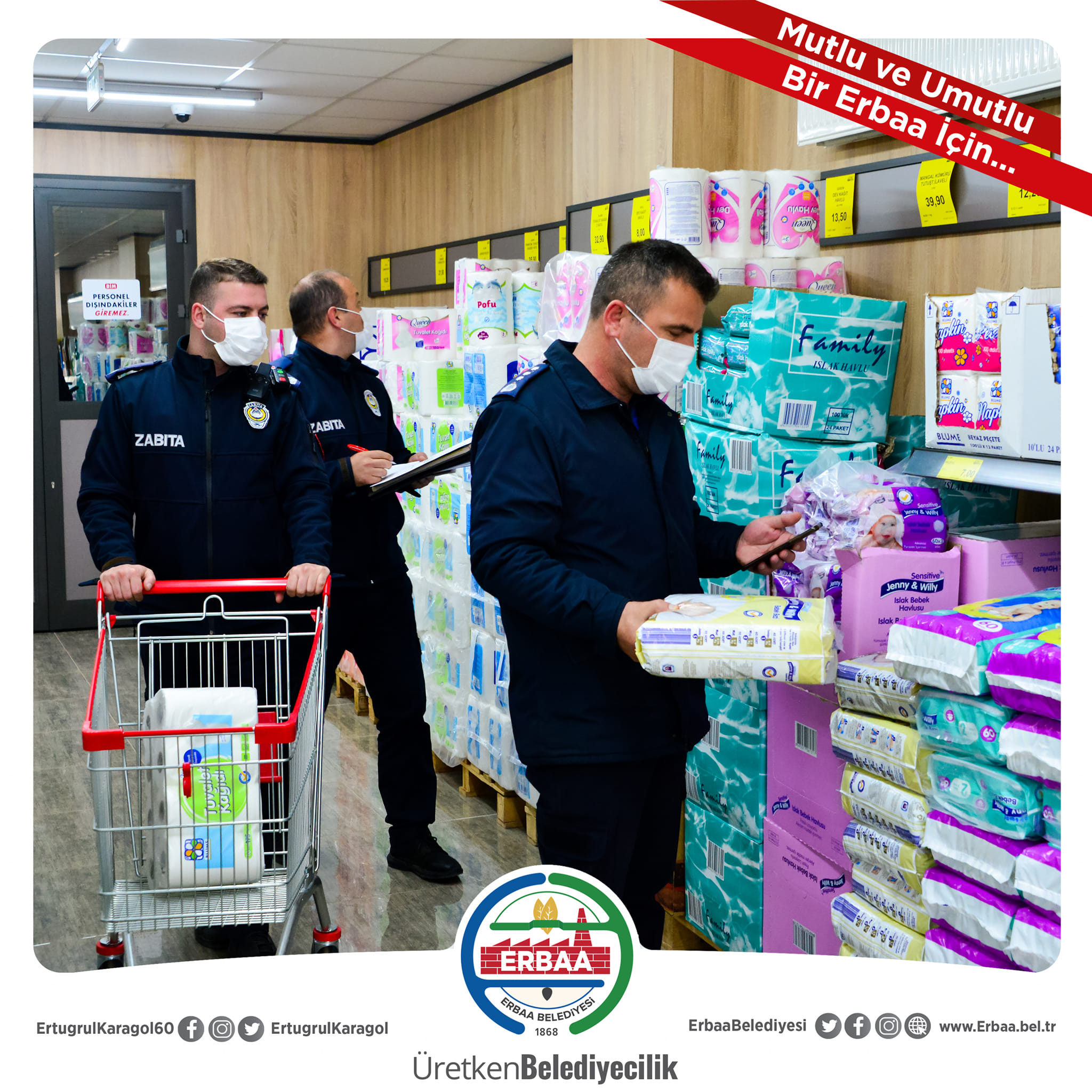 Zabıta Müdürlüğü Ekiplerimiz İlçemizdeki Marketlerde Etiket Fiyatı ve Kasa Fiyatı Denetimi Yaptılar.