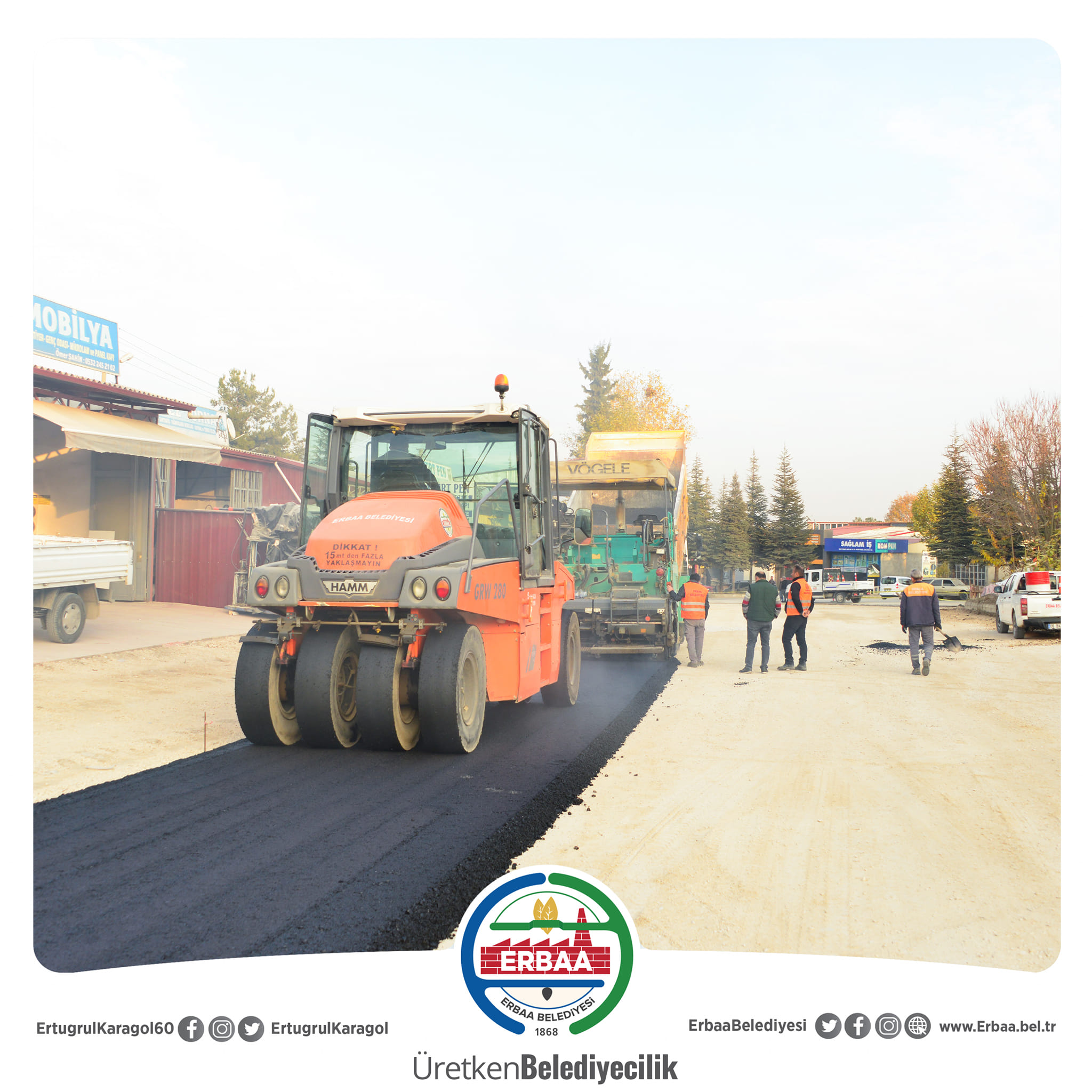 Küçük Sanayi Sitemizde Ekiplerimiz Sıcak Asfalt Çalışmalarına Devam Ediyor.