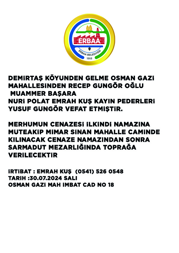 YUSUF GÜNGÖR 30.07.2024 SALI